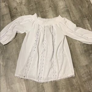 White Off-the-Shoulder Top